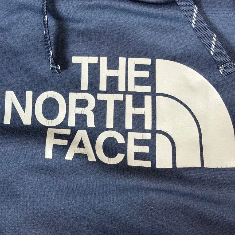 The North Face Mens Navy Blue Half Dome Logo Pullover Hoodie Size Medium